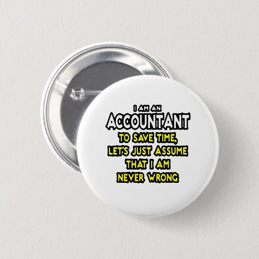 Funny Accountant Gift Ideas Button (Vorne & Hinten)