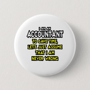 Funny Accountant Gift Ideas Button