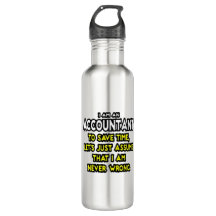 Funny Accountant Gift Ideas Stainless Steel Water