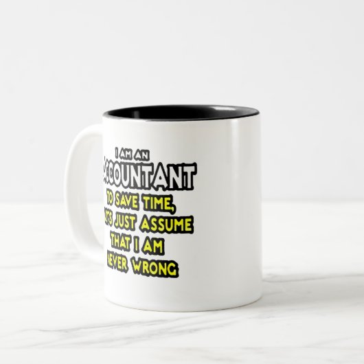 Funny Accountant Gift Ideas Zwei-Tone-Kaffee-Tasse Zweifarbige Tasse (Vorderseite Links)