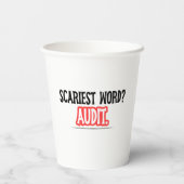 Funny Accountant Halloween - Beängstigendes Wort?  Pappbecher (Rückseite)