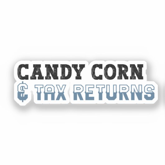 Funny Accountant Halloween - Candy Corn Aufkleber (Vorderseite)