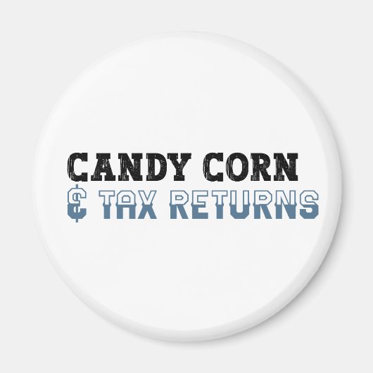 Funny Accountant Halloween - Candy Corn Magnet (Vorne)