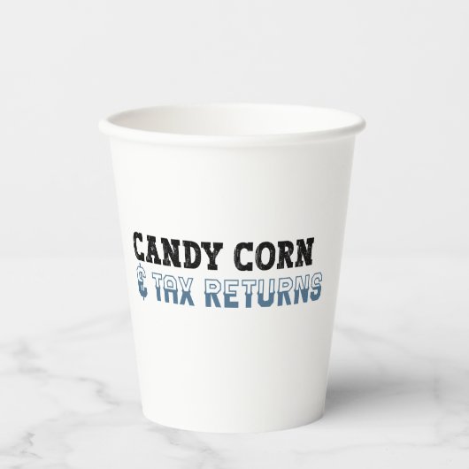 Funny Accountant Halloween - Candy Corn Pappbecher (Vorderseite)