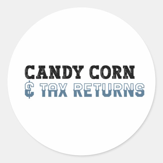 Funny Accountant Halloween - Candy Corn Runder Aufkleber (Vorderseite)