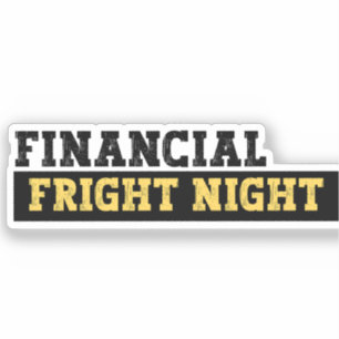 Funny Accountant Halloween - Financial Fright Nigh Aufkleber