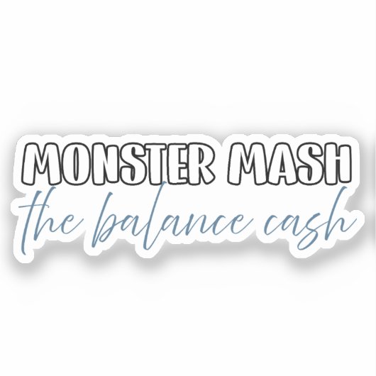 Funny Accountant Halloween - Monster Mash Aufkleber (Vorderseite)