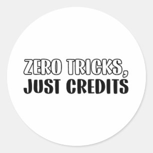 Funny Accountant Halloween - Null Tricks Runder Aufkleber