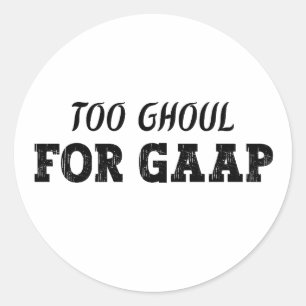 Funny Accountant Halloween - zu Ghoul für GAAP Runder Aufkleber