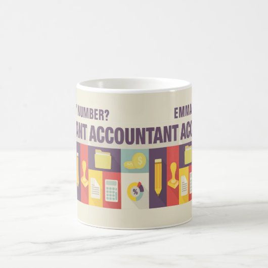 Funny Accountant Iconic Design Custom Kaffeetasse (Mittel)