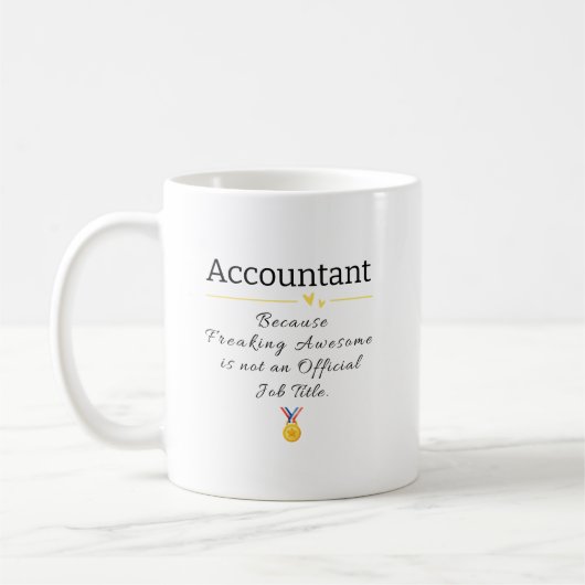 Funny Accountant Job Title Coffee Tasse (Links)