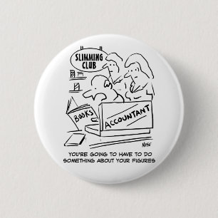 Funny Accountant Karos Slimming Club Figures Button