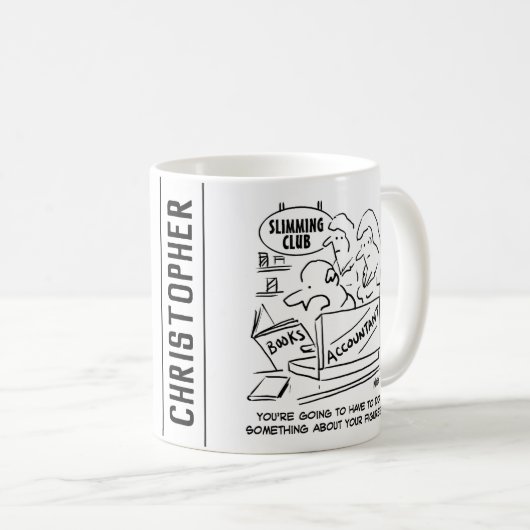 Funny Accountant Karos Slimming Club Figures Kaffeetasse (VorderseiteRechts)
