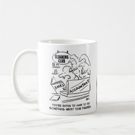 Funny Accountant Karos Slimming Club Figures Kaffeetasse