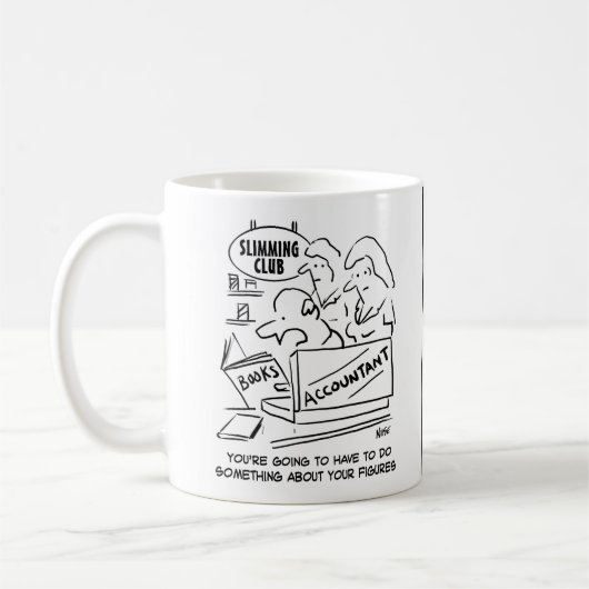 Funny Accountant Karos Slimming Club Figures Kaffeetasse (Links)