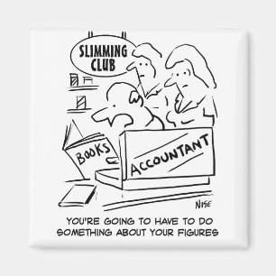 Funny Accountant Karos Slimming Club Figures Magnet