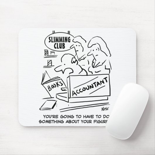 Funny Accountant Karos Slimming Club Figures Mousepad (Mit Mouse)