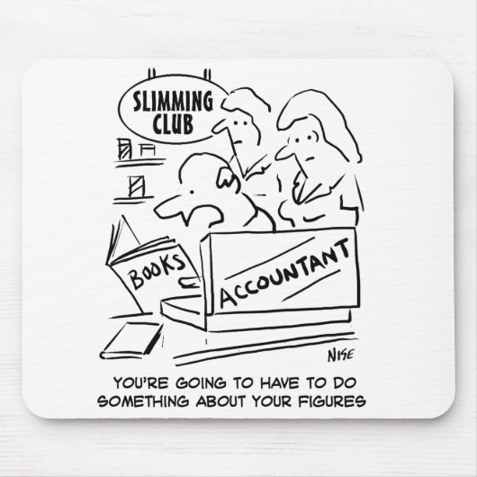 Funny Accountant Karos Slimming Club Figures Mousepad (Vorne)