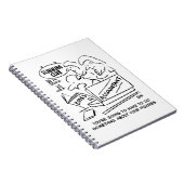 Funny Accountant Karos Slimming Club Figures Notizblock (Rechte Seite)