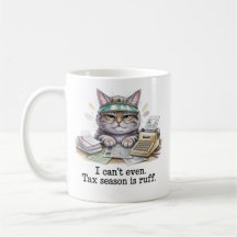 Funny Accountant Mug Tax Season Is Ruff Cat Gift f