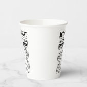 Funny Accountant Nutrition Fakten Pappbecher (Links)