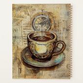 Funny Accountant Personalisiert Name Kaffee Vintag Planer (Rückseite)