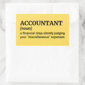 Funny Accountant Rechteckiger Aufkleber (Tasche)