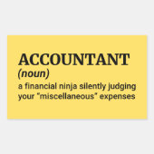 Funny Accountant Rechteckiger Aufkleber (Vorderseite)