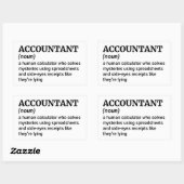 Funny Accountant Rechteckiger Aufkleber (Blatt)