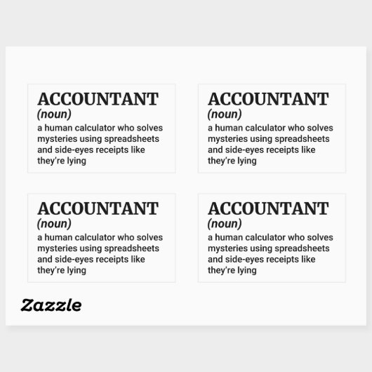 Funny Accountant Rechteckiger Aufkleber (Blatt)