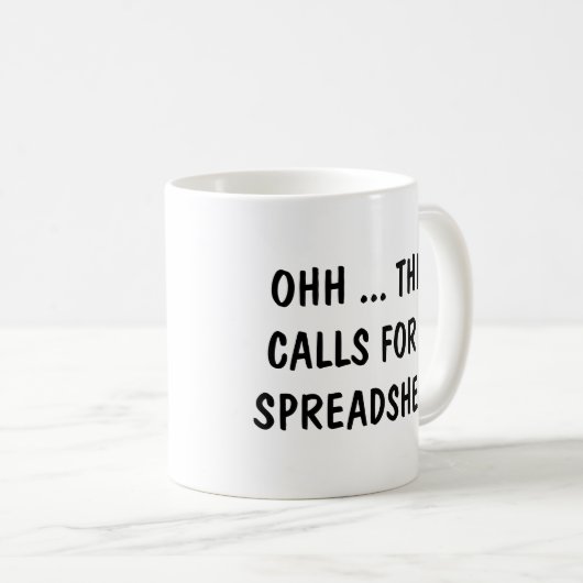 Funny Accountant Redewendungen Funny Spreadsheet Q Kaffeetasse (VorderseiteRechts)