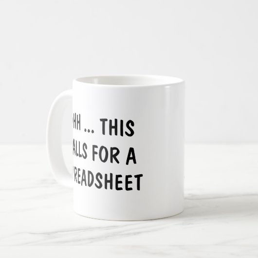 Funny Accountant Redewendungen Funny Spreadsheet Q Kaffeetasse (Vorderseite Links)
