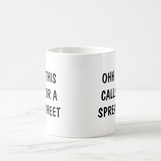 Funny Accountant Redewendungen Funny Spreadsheet Q Kaffeetasse (Mittel)