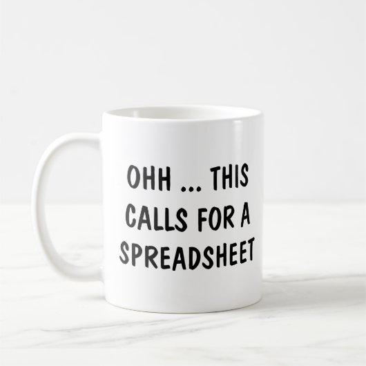 Funny Accountant Redewendungen Funny Spreadsheet Q Kaffeetasse (Links)