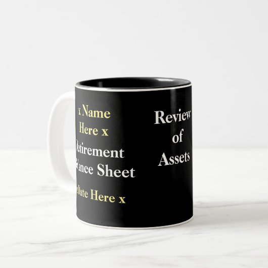 Funny Accountant Retirement Geschenk Idee Name hin Zweifarbige Tasse (Vorderseite Links)