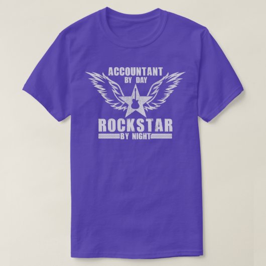 Funny Accountant Rockstar T-Shirt (Design vorne)