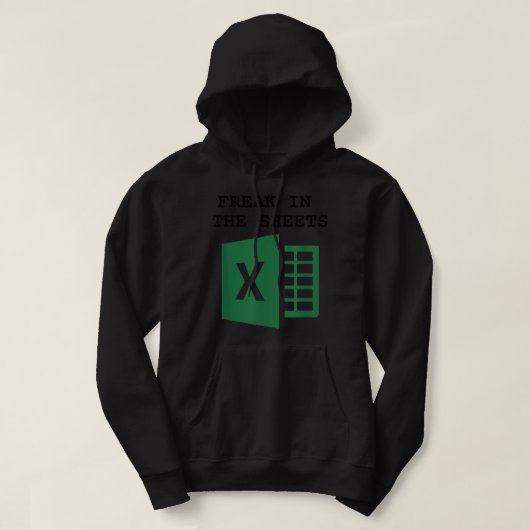 Funny Accountant Spreadsheet Freak in Sheets Hoodie (Design vorne)