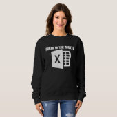 Funny Accountant Spreadsheet Freak in Sheets N Sweatshirt (Vorne ganz)
