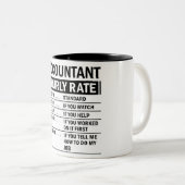 Funny Accountant Stundensatz Zweifarbige Tasse (VorderseiteRechts)