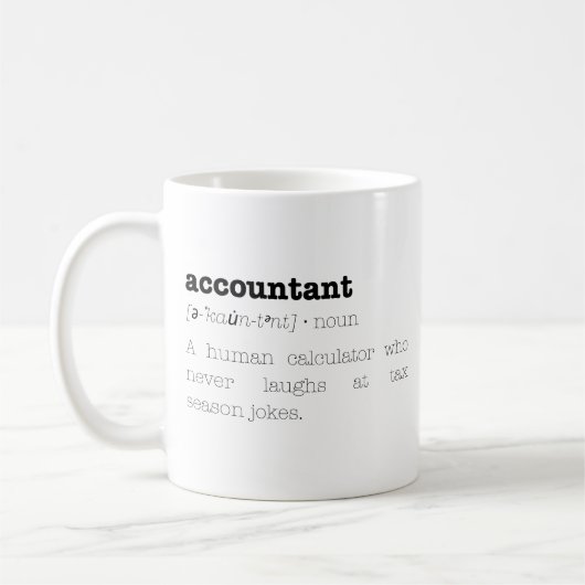 Funny Accountant Tasse (Links)