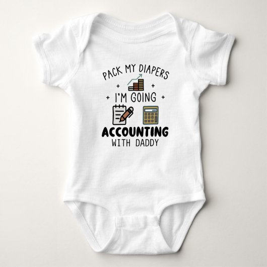 Funny Accountant Vater Accounting Baby Strampler (Vorderseite)