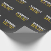 Funny Accountant work Asset Accounting Spaß Geschenkpapier (Ecke)