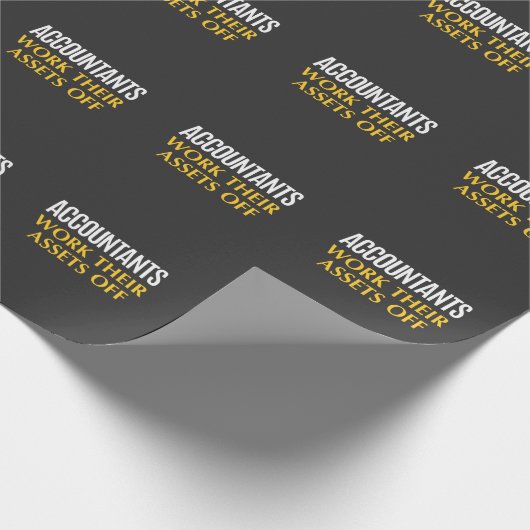 Funny Accountant work Asset Accounting Spaß Geschenkpapier (Ecke)