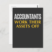 Funny Accountant work Asset Accounting Spaß Postkarte (Vorne/Hinten)