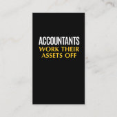 Funny Accountant work Asset Accounting Spaß Visitenkarte (Vorderseite)