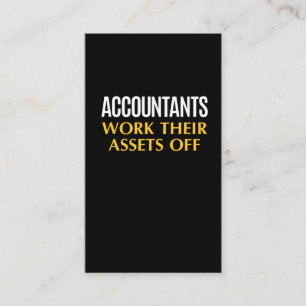 Funny Accountant work Asset Accounting Spaß Visitenkarte