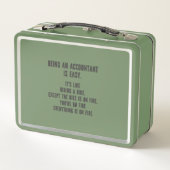 Funny Accountants - Being Accountant is Easy Metall Brotdose (Rückseite)