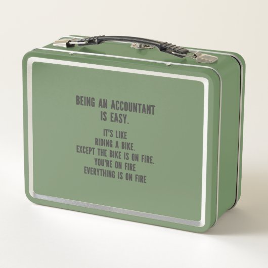 Funny Accountants - Being Accountant is Easy Metall Brotdose (Rückseite)