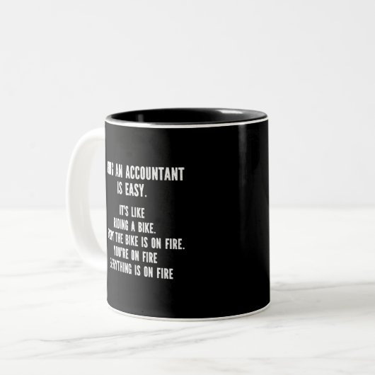 Funny Accountants - Buchhalter sein ist einfach Zweifarbige Tasse (Vorderseite Links)