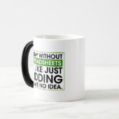 Funny Accounting, ein Tag ohne Tabellenkalkulation Verwandlungstasse (Vorderseite Links)